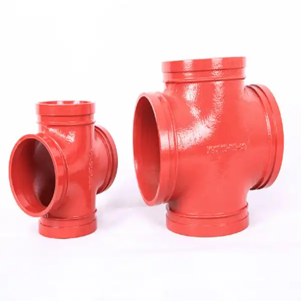 Grooved Cross Enables Multi-Direction Pipe Distribution in Commercial Plumbing Systems